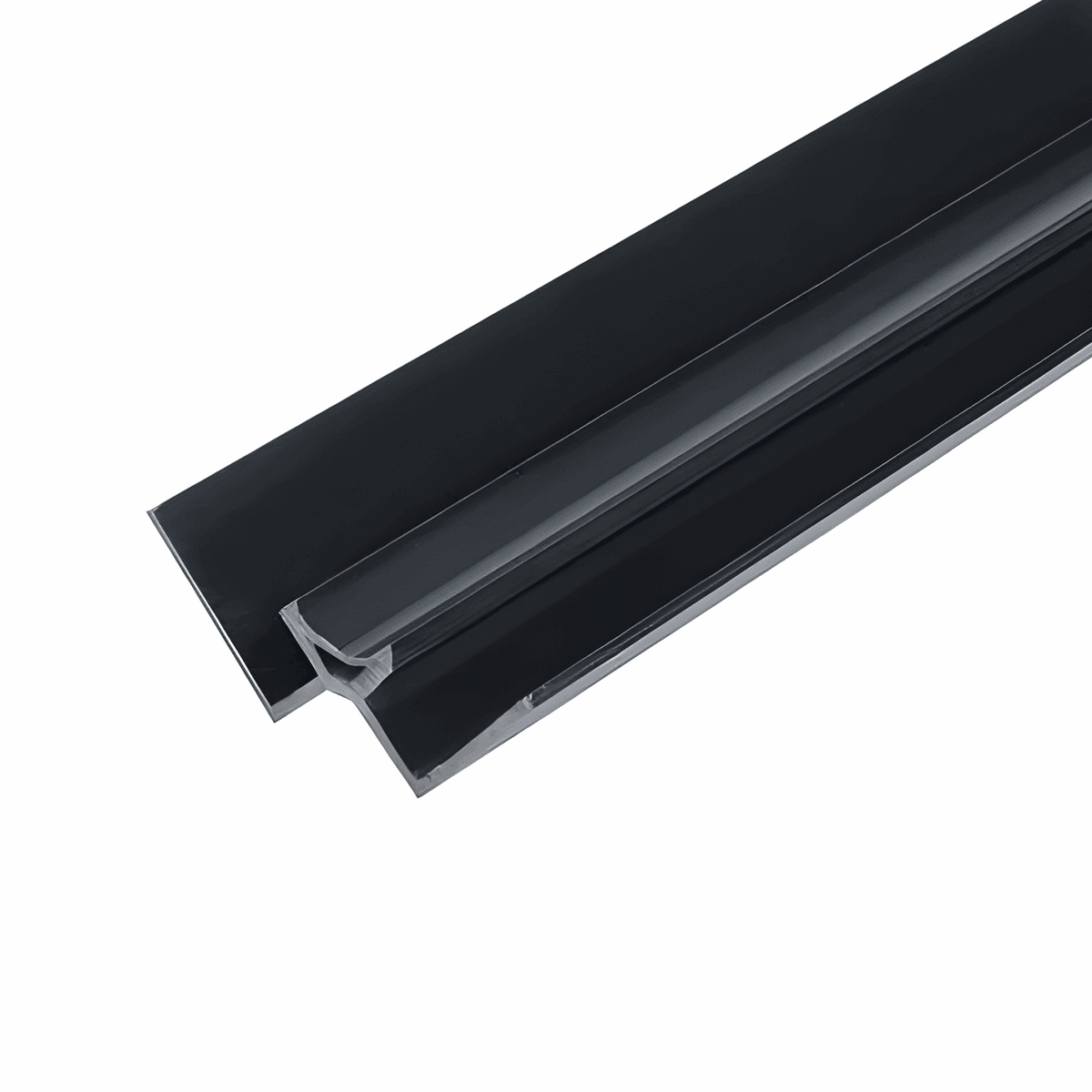 Black Internal Corner Trim for 10mm panels, ideal for creating seamless, professional corners in bathroom installations. Durable and easy to install.