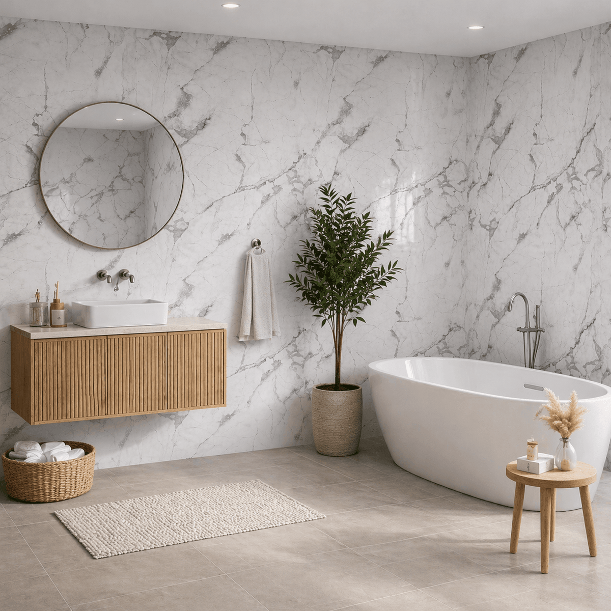 Marble Effect PVC Bathroom Wall Panels