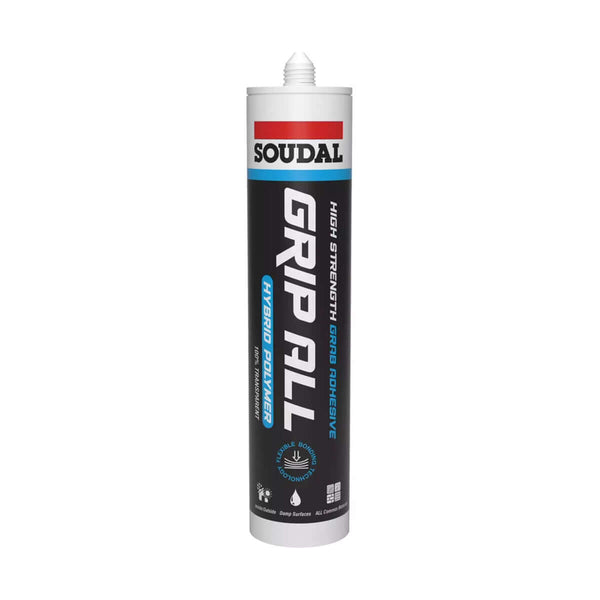 Soudal Grip All Hybrid Polymer Clear Adhesive 290ml Cartridge
