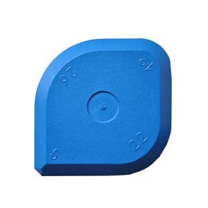 Blue sealant finishing tool from 5-piece set, ideal for bathroom wall panels and shower panels for a professional finish.