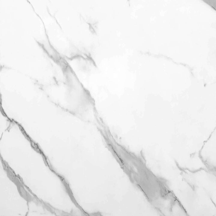 Close-up of a White Marble Matt PVC Bathroom Panel showcasing its subtle marble effect and matte finish.