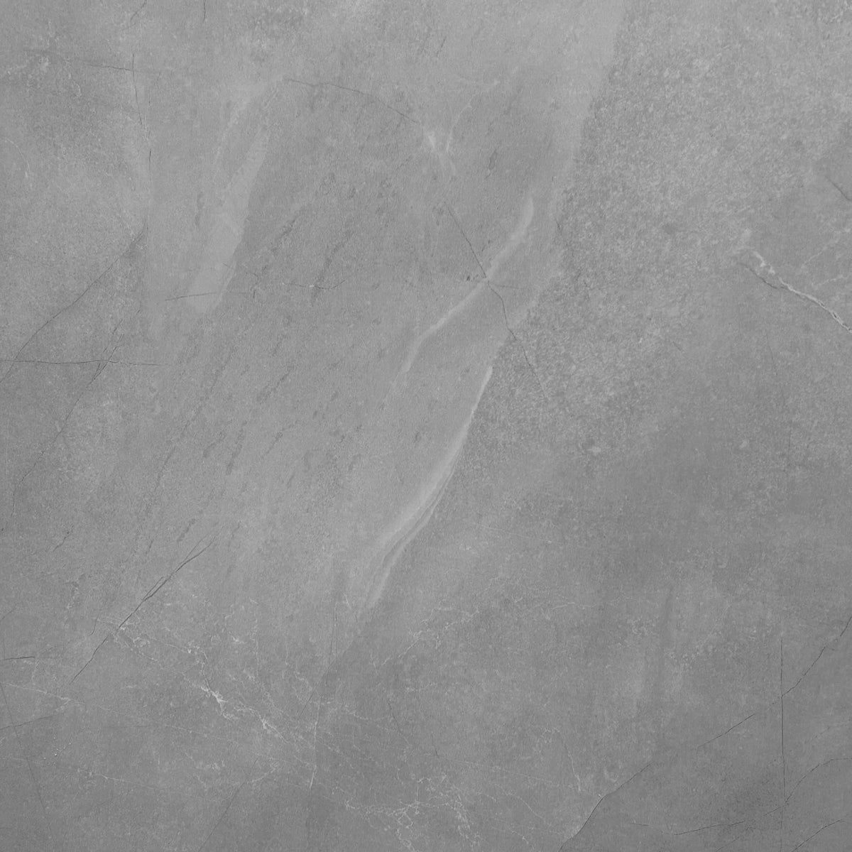 Close up of a natural marble satin finish bathroom wall panel with subtle grey and beige veining. The smooth, low sheen surface highlights the premium look of high quality shower cladding. Ideal for modern bathrooms, these shower panels offer a stylish and practical alternative to tiles, with a waterproof, mould resistant finish that is easy to clean and maintain.