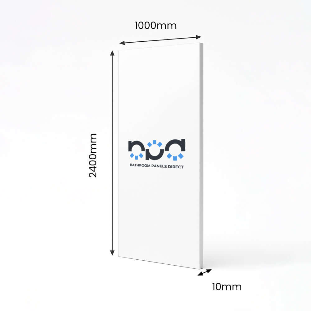 Dimensions diagram for PVC Bathroom Panel: 1000mm width and 2400mm height, perfect for bathroom wall installations.
