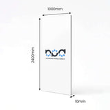 Dimensions diagram for PVC Bathroom Panel: 1000mm width and 2400mm height, perfect for bathroom wall installations.