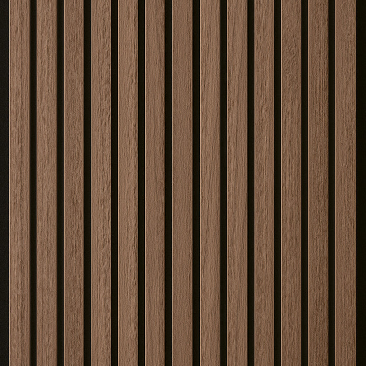 Walnut acoustic slat wall panel – rich wood sound-absorbing panel for enhanced acoustics and elegant interior design