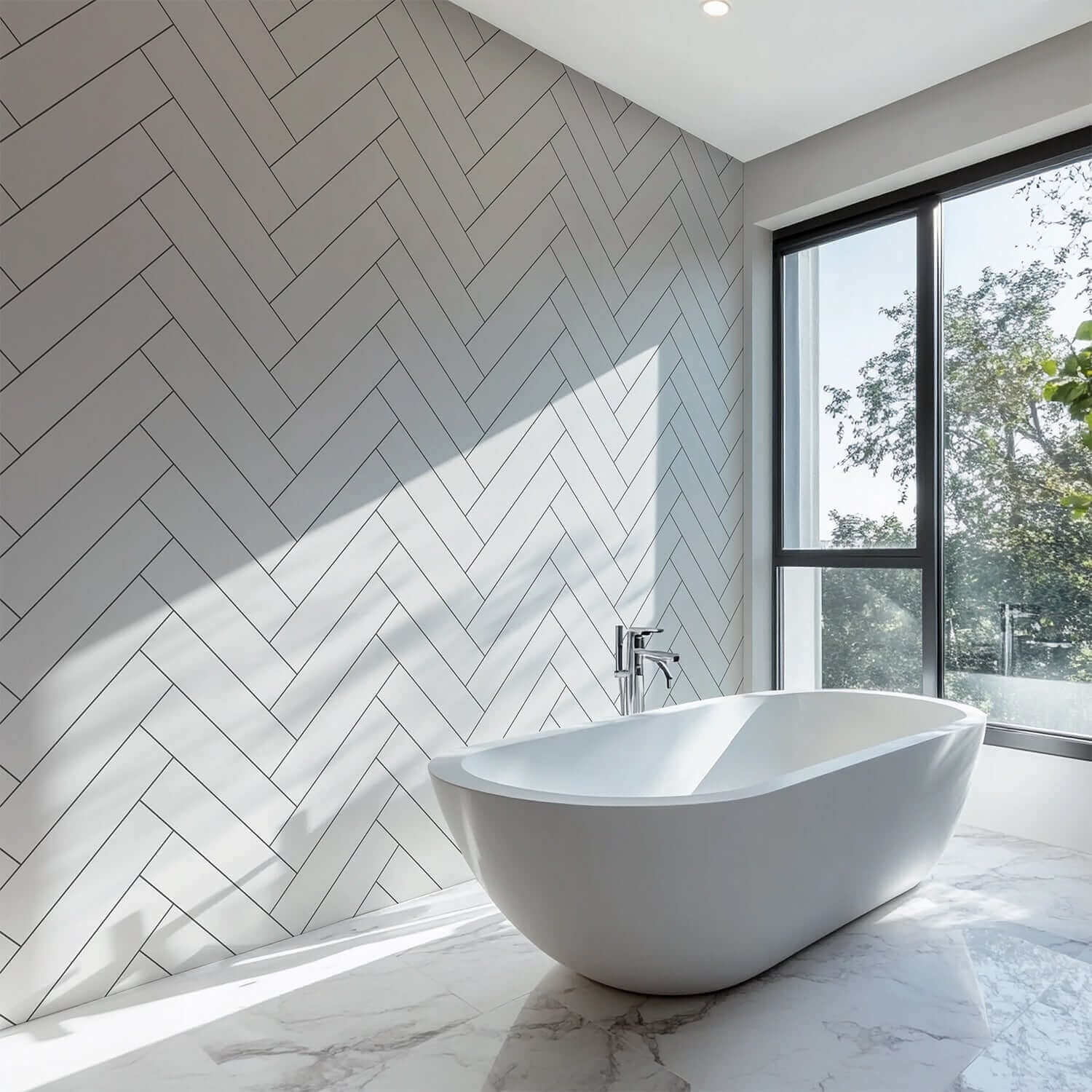 Herringbone Pvc Bathroom Panels