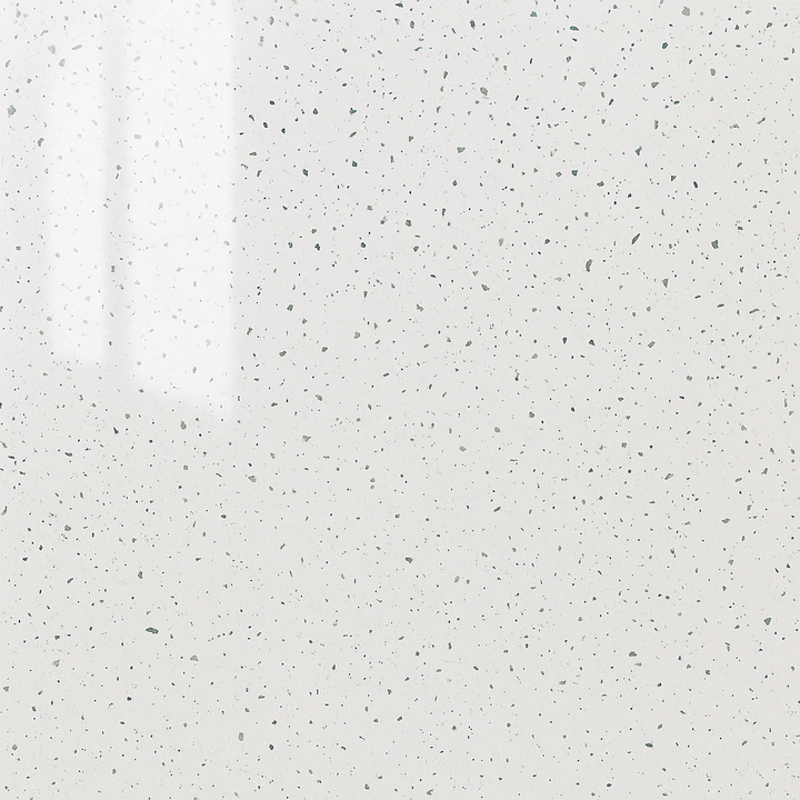 Close-up view of High Gloss White Sparkle PVC Panel showcasing its white background with subtle sparkling specks