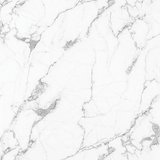 Blanco Marble Gloss PVC Shower Panel with intricate marble veining on a bright white base.