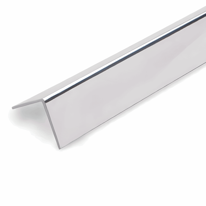 Chrome L Trim for 10mm bathroom wall panels, adding a sleek, polished finish. Ideal for PVC cladding, shower, and wet wall panels.