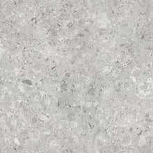 Close up of a gray trezzo surface with a subtle pattern
