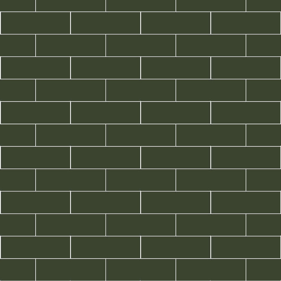 Green Matt Metro Tile PVC Shower Panel Sample