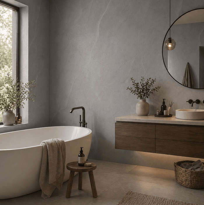 Luxury matt bathroom wall panels