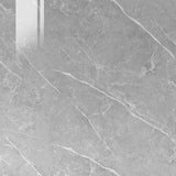 Natural Pietra Gloss PVC Shower Panel with soft mid grey stone effect and fine white veining