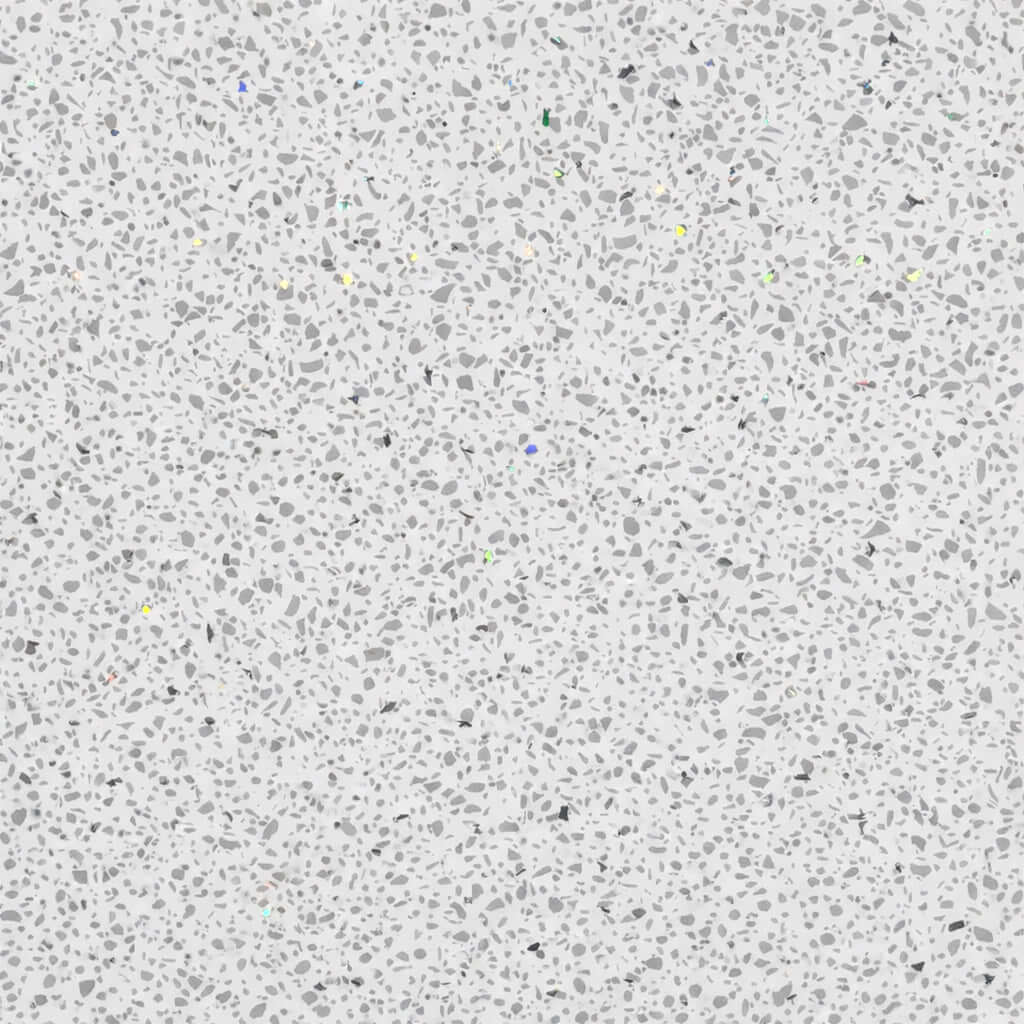 Close-up view of High Gloss White Sparkle PVC Panel showcasing its white background with subtle sparkling specks